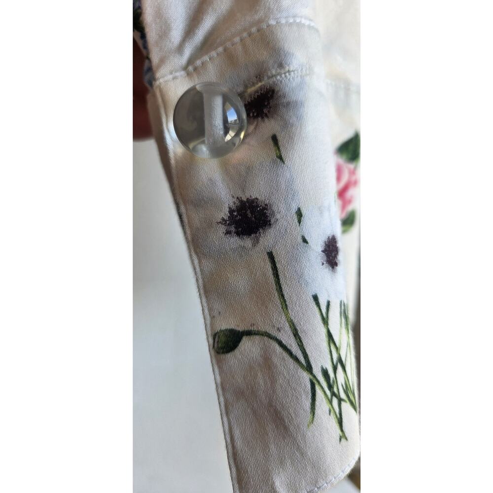 Women's Tuckernuck Floral Lightweight Designer Summer Y2K Blouse Size S - Picture 6 of 14